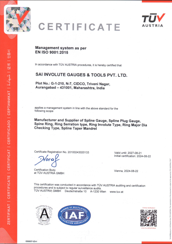 ISO 9001 Quality Management Certification